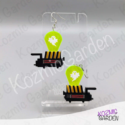 Ghostbusters Trap Earrings – Acrylic Ghost Trap Pendant