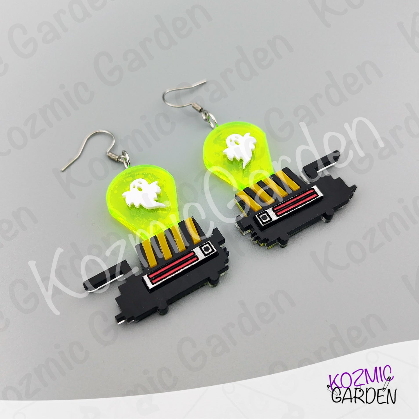 Ghostbusters Trap Earrings – Acrylic Ghost Trap Pendant