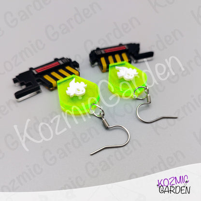 Ghostbusters Trap Earrings – Acrylic Ghost Trap Pendant