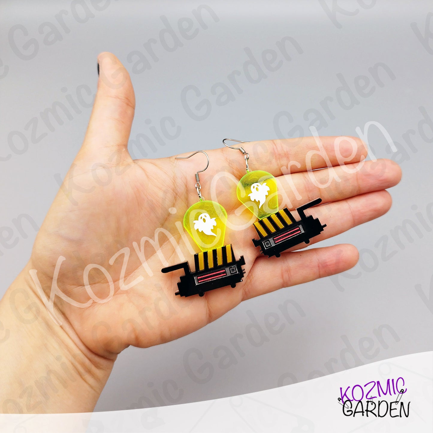 Ghostbusters Trap Earrings – Acrylic Ghost Trap Pendant