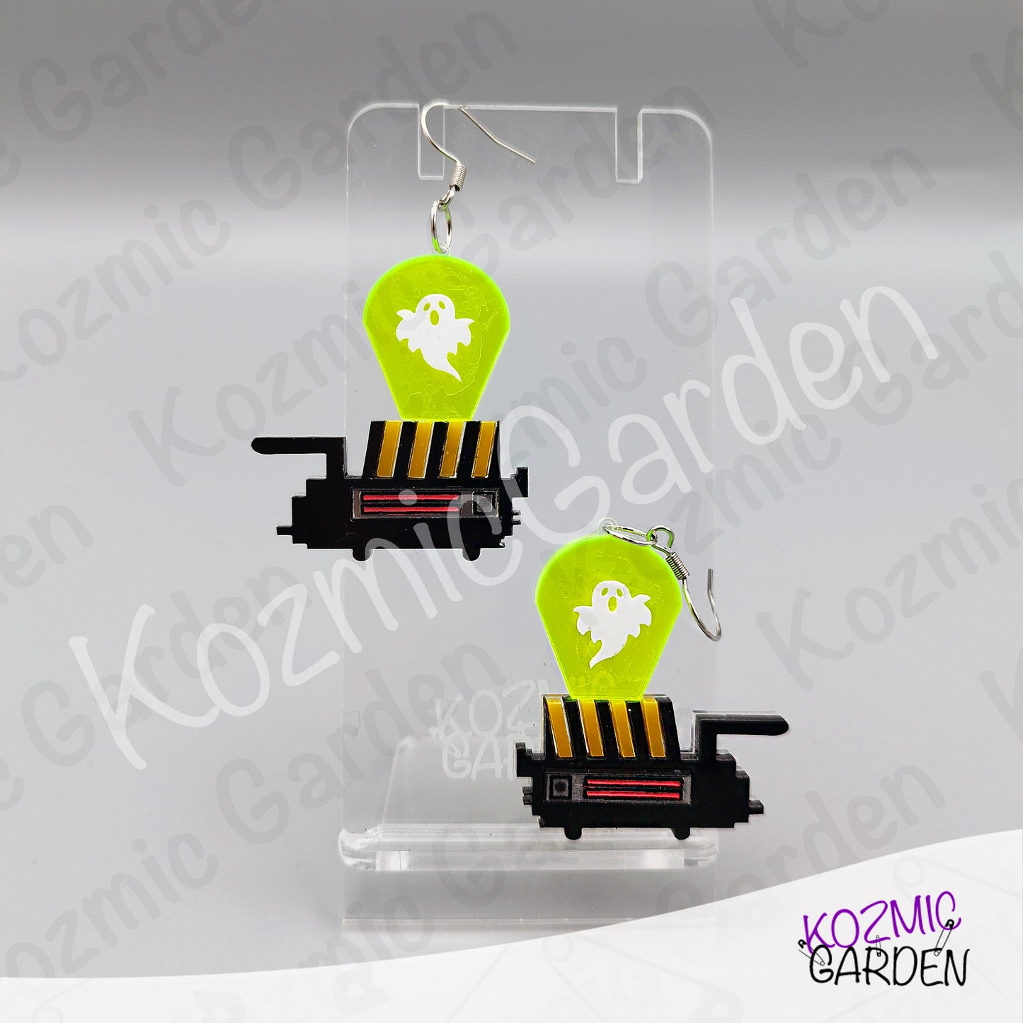 Ghostbusters Trap Earrings – Acrylic Ghost Trap Pendant