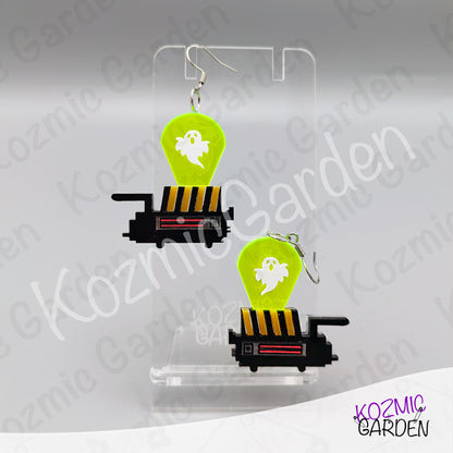 Ghostbusters Trap Earrings – Acrylic Ghost Trap Pendant