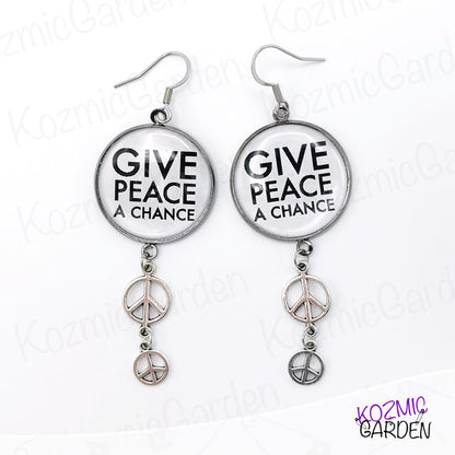 GIVE PEACE A CHANCE EARRINGS | Spread Love, Wear Peace!