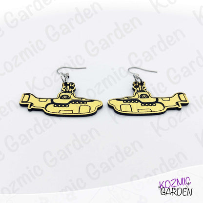 Beatles Yellow Submarine Earrings - All aboard!