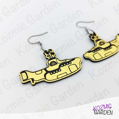 Beatles Yellow Submarine Earrings - All aboard!