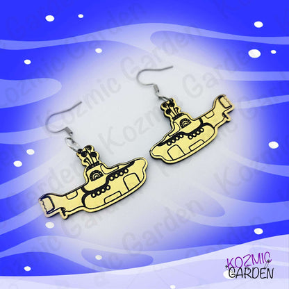Beatles Yellow Submarine Earrings - All aboard!