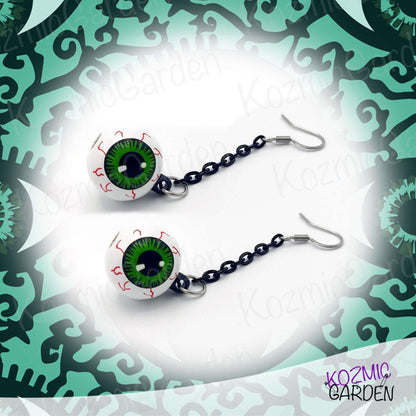 GREEN EYEBALL EARRINGS | A Unique Eye-Catching Style!