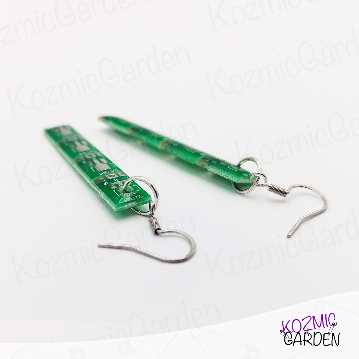 GREEN MICROCHIP EARRINGS | Get Wired for Style!