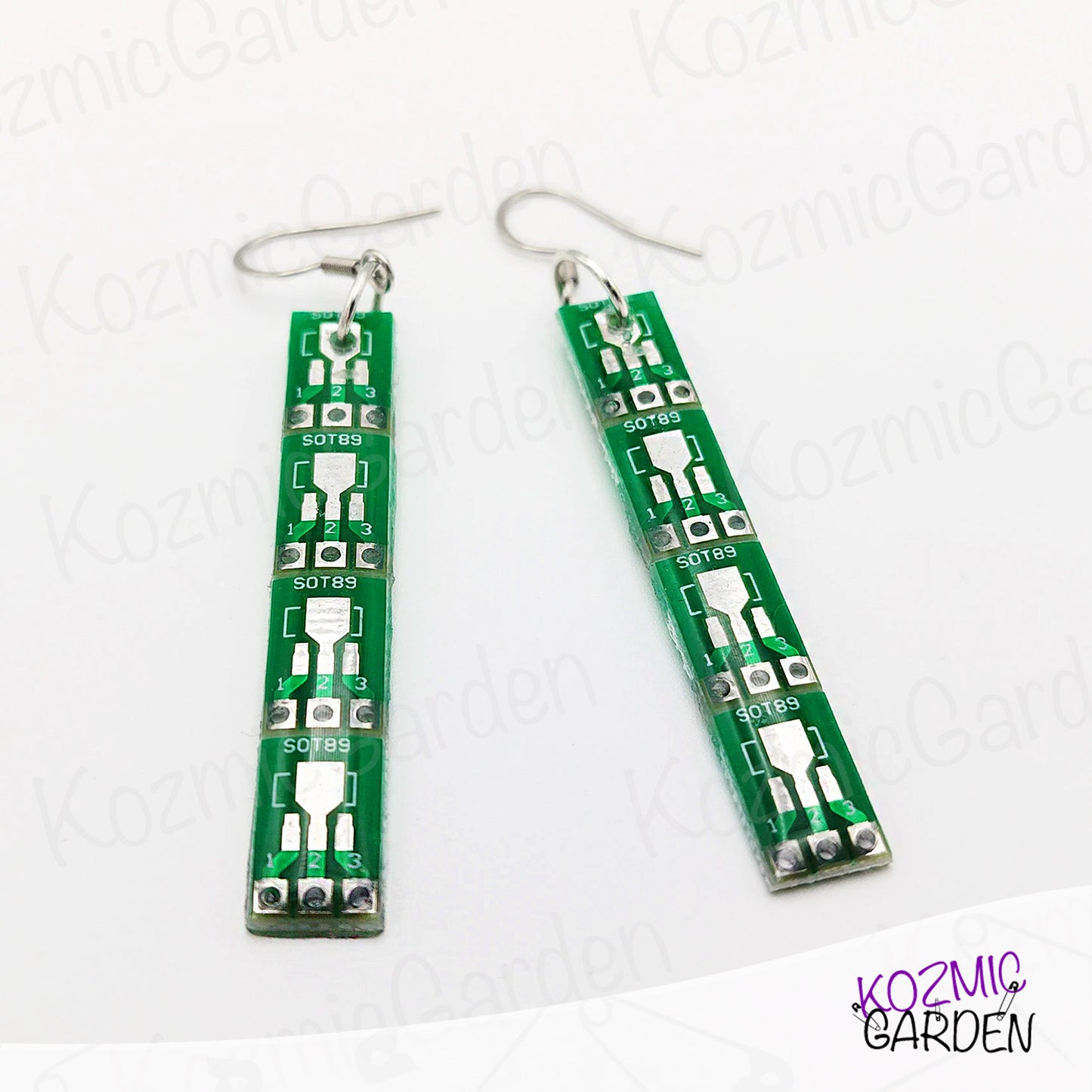 GREEN MICROCHIP EARRINGS | Get Wired for Style!