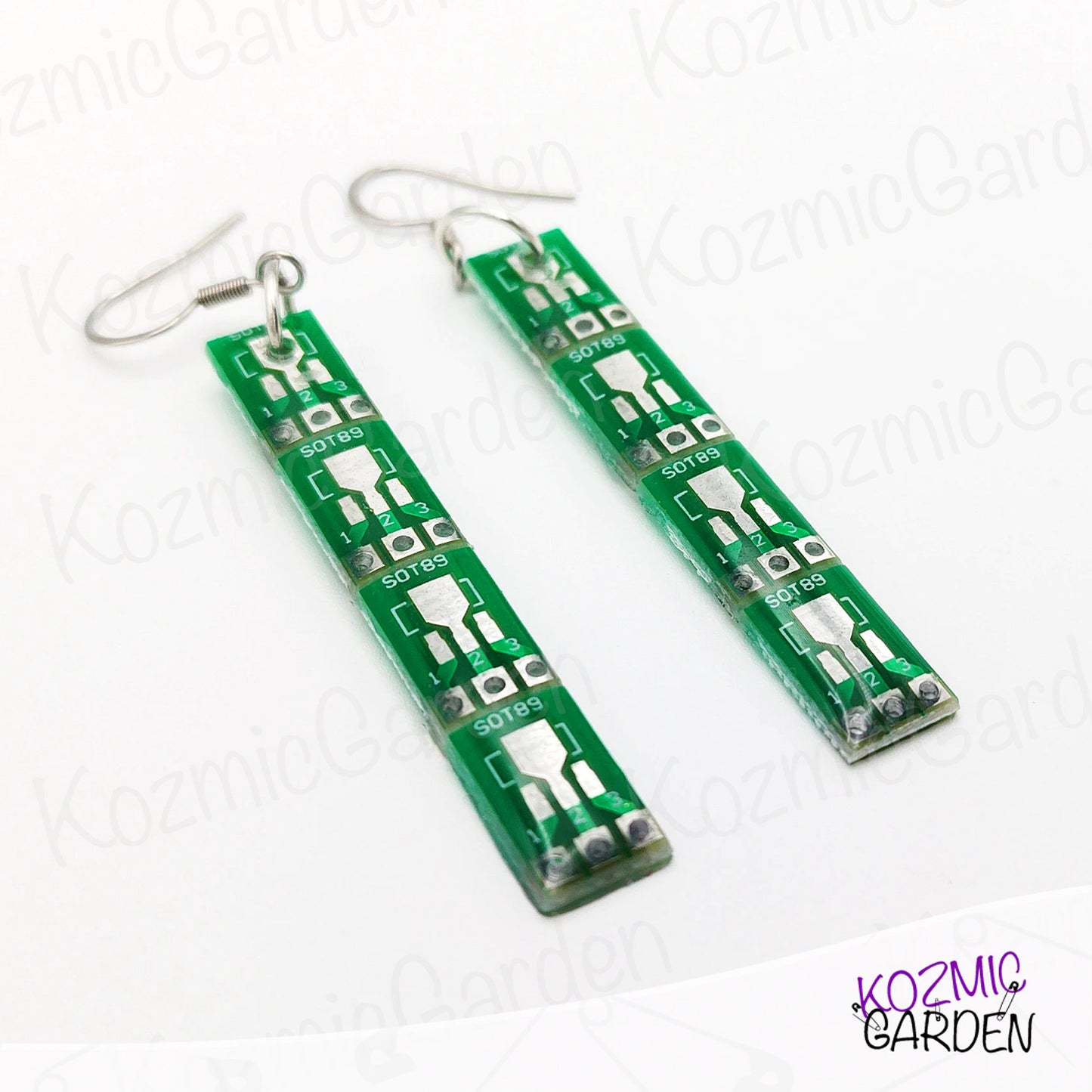 GREEN MICROCHIP EARRINGS | Get Wired for Style!