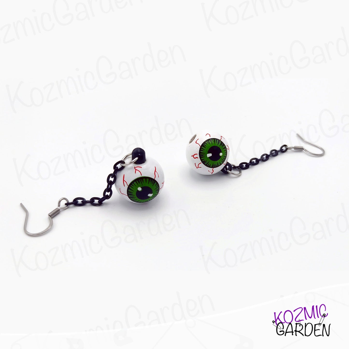 GREEN EYEBALL EARRINGS | A Unique Eye-Catching Style!
