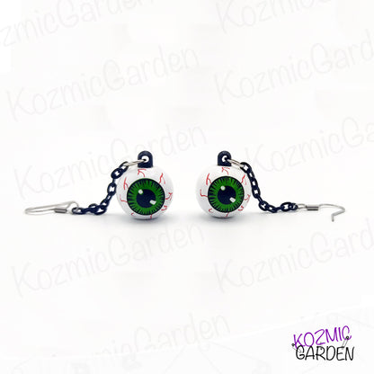 GREEN EYEBALL EARRINGS | A Unique Eye-Catching Style!