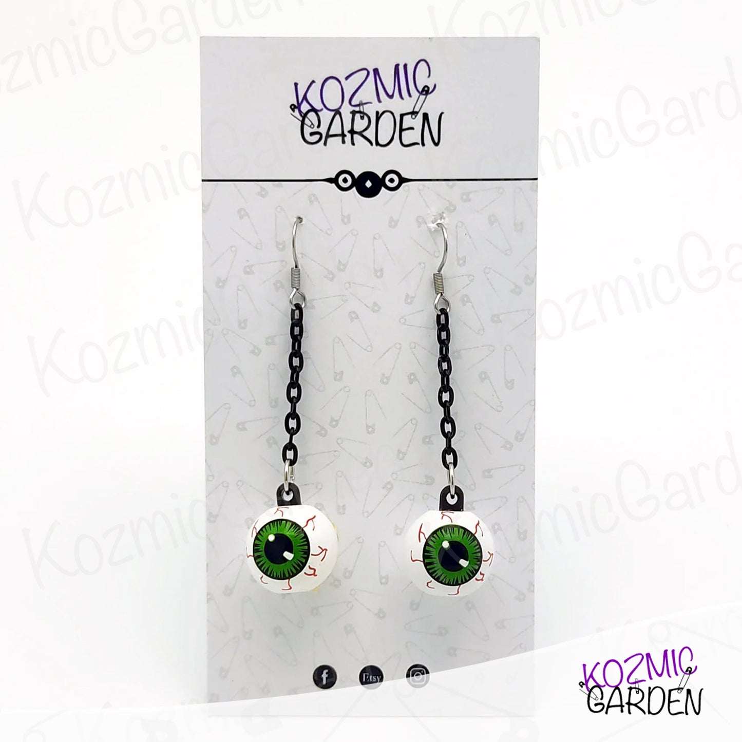 GREEN EYEBALL EARRINGS | A Unique Eye-Catching Style!