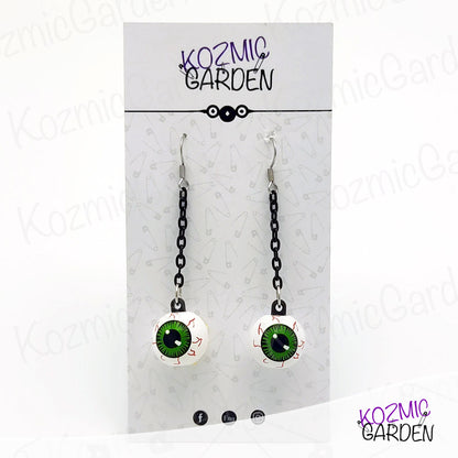 GREEN EYEBALL EARRINGS | A Unique Eye-Catching Style!
