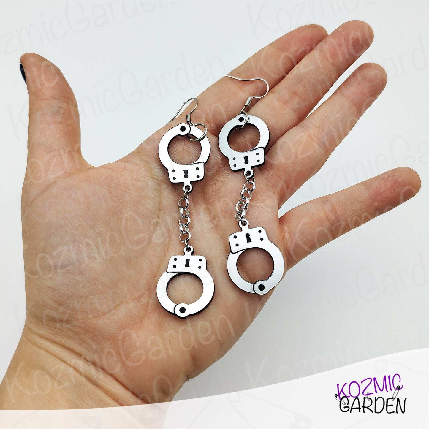 Silver Handcuff Chain Earrings for Rule-Breakers