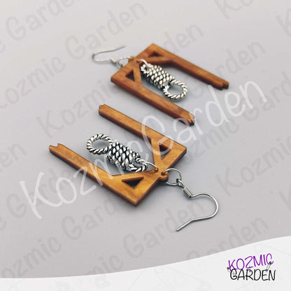 Hangman's Noose Earrings — Gothic Witch Jewelry