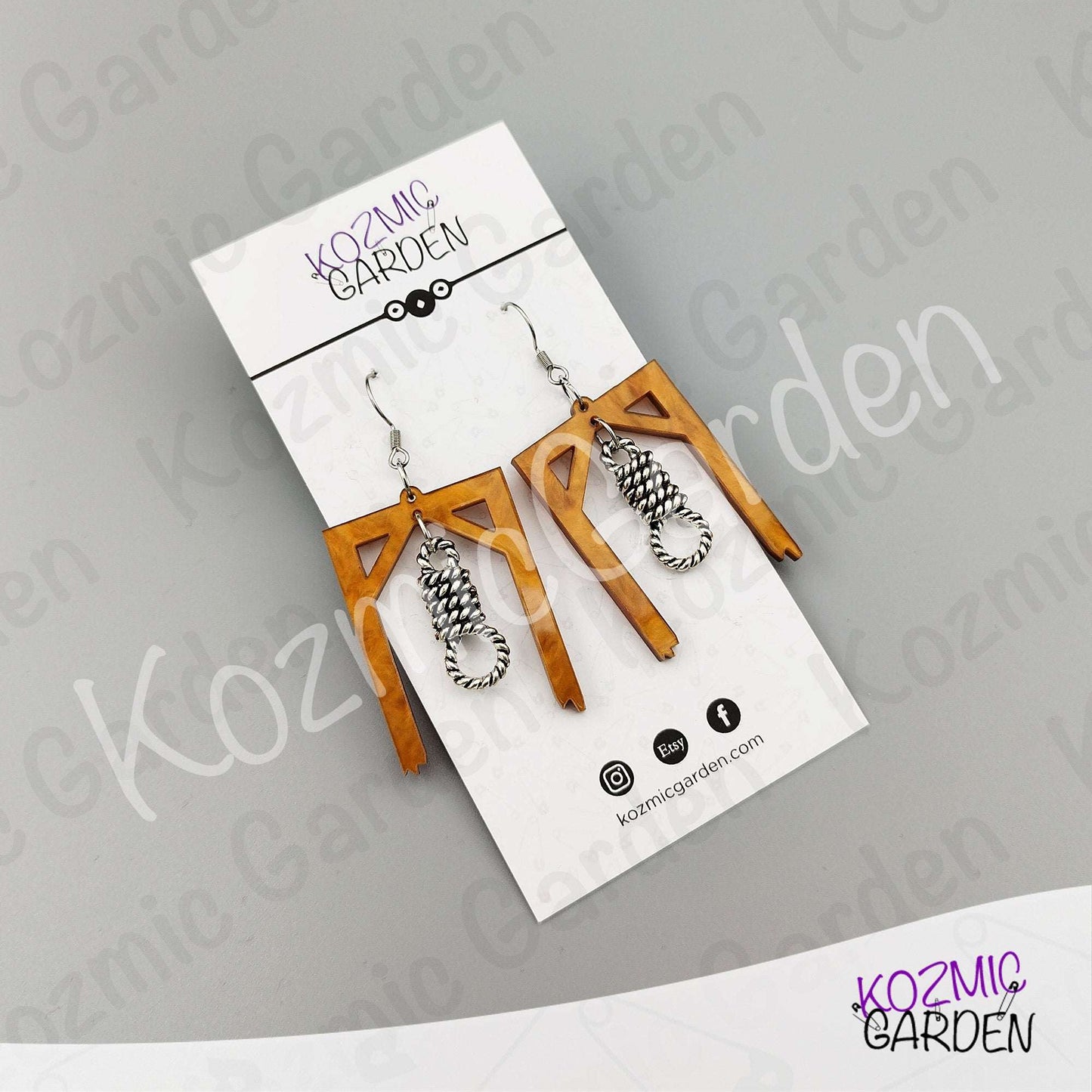 Hangman's Noose Earrings — Gothic Witch Jewelry