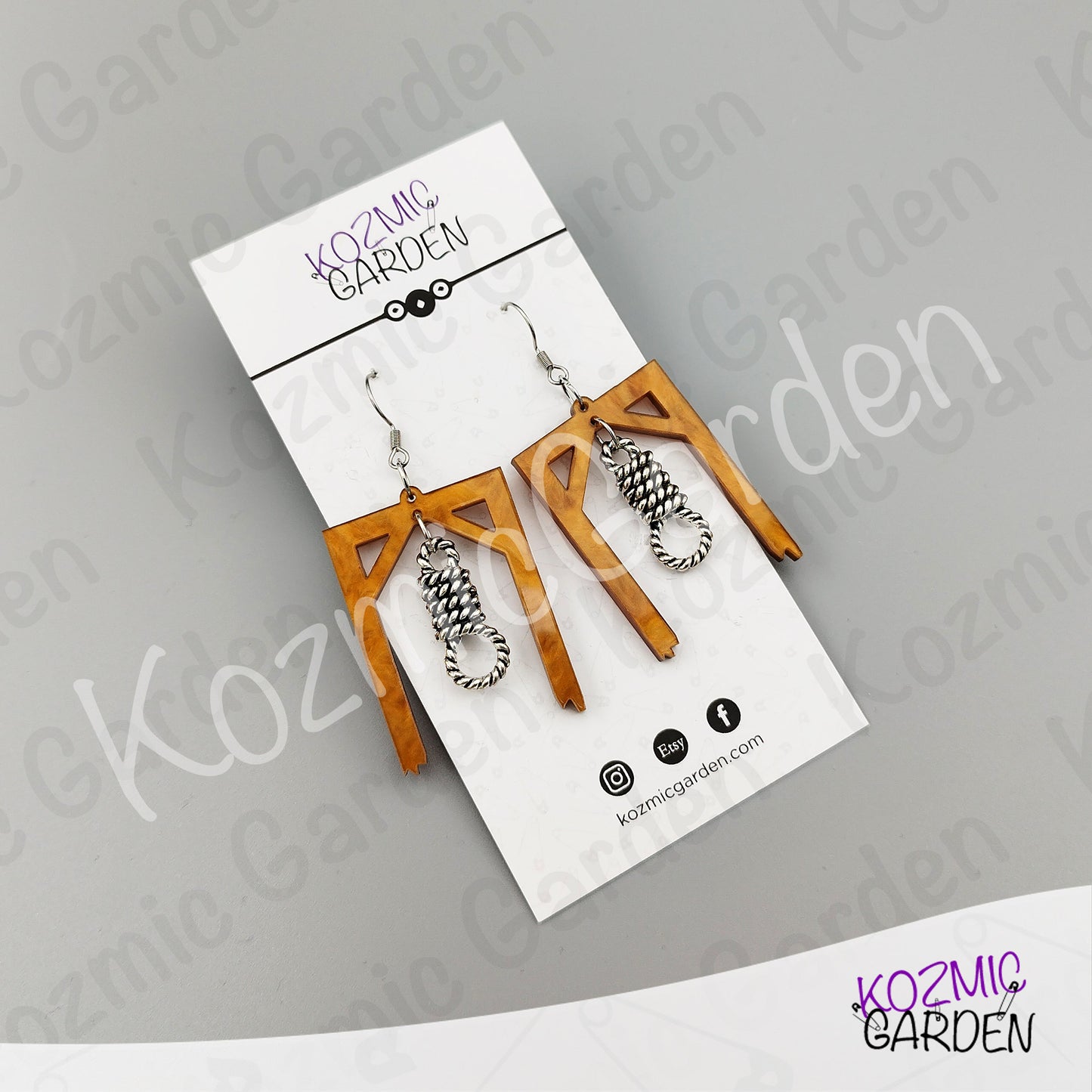 Hangman's Noose Earrings — Gothic Witch Jewelry