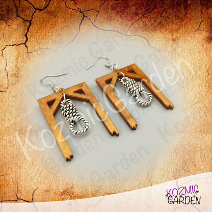 Hangman's Noose Earrings — Gothic Witch Jewelry