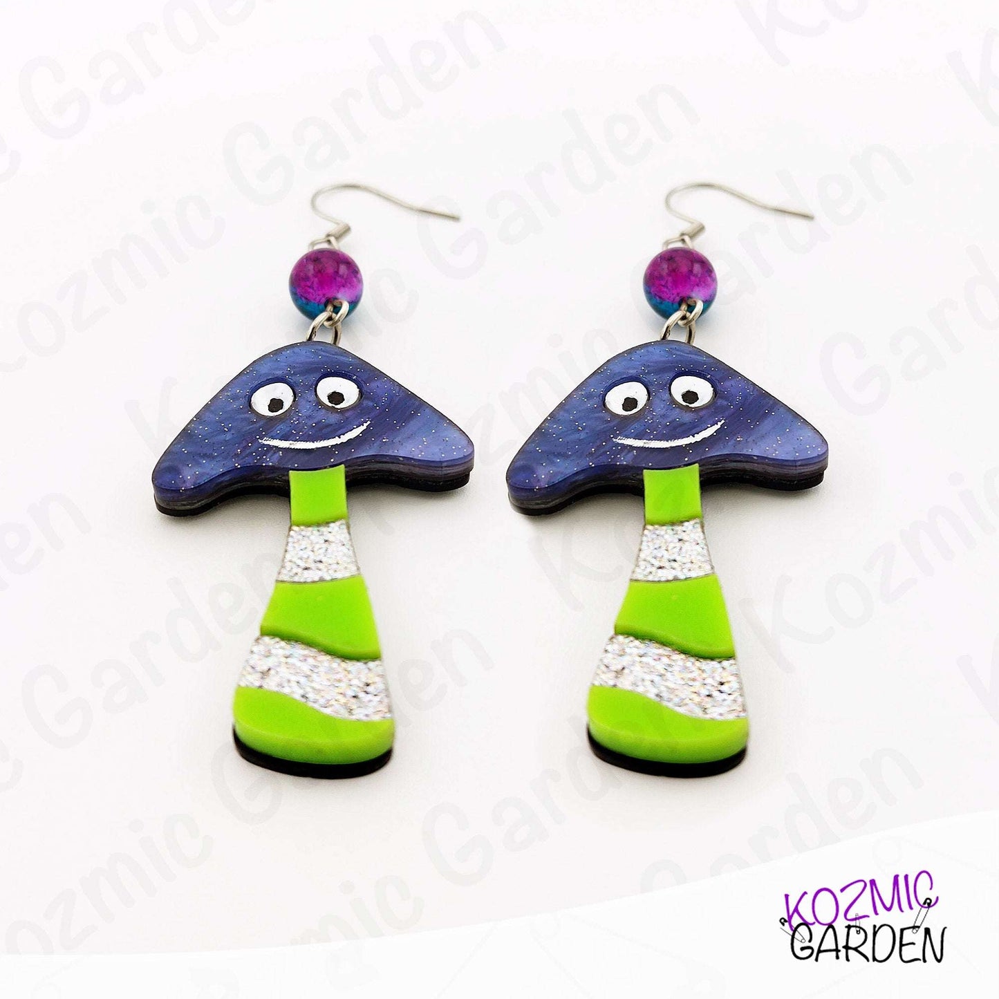 Happy Mushroom Earrings | Fantasy Mushrooms with Eyes & Smile
