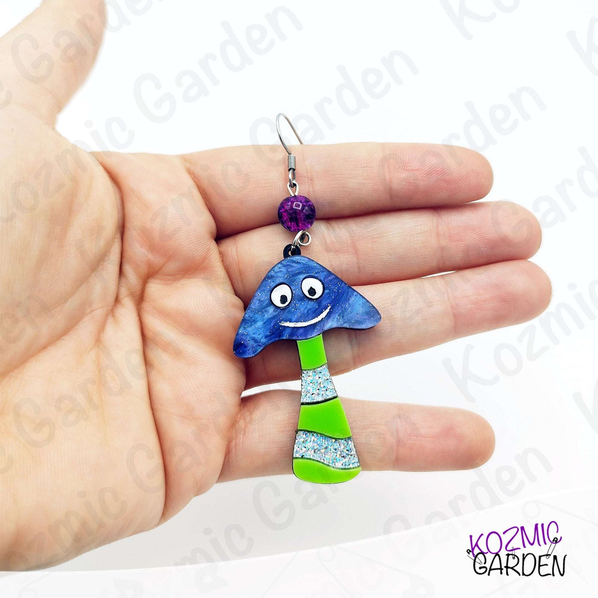 Happy Mushroom Earrings | Fantasy Mushrooms with Eyes & Smile