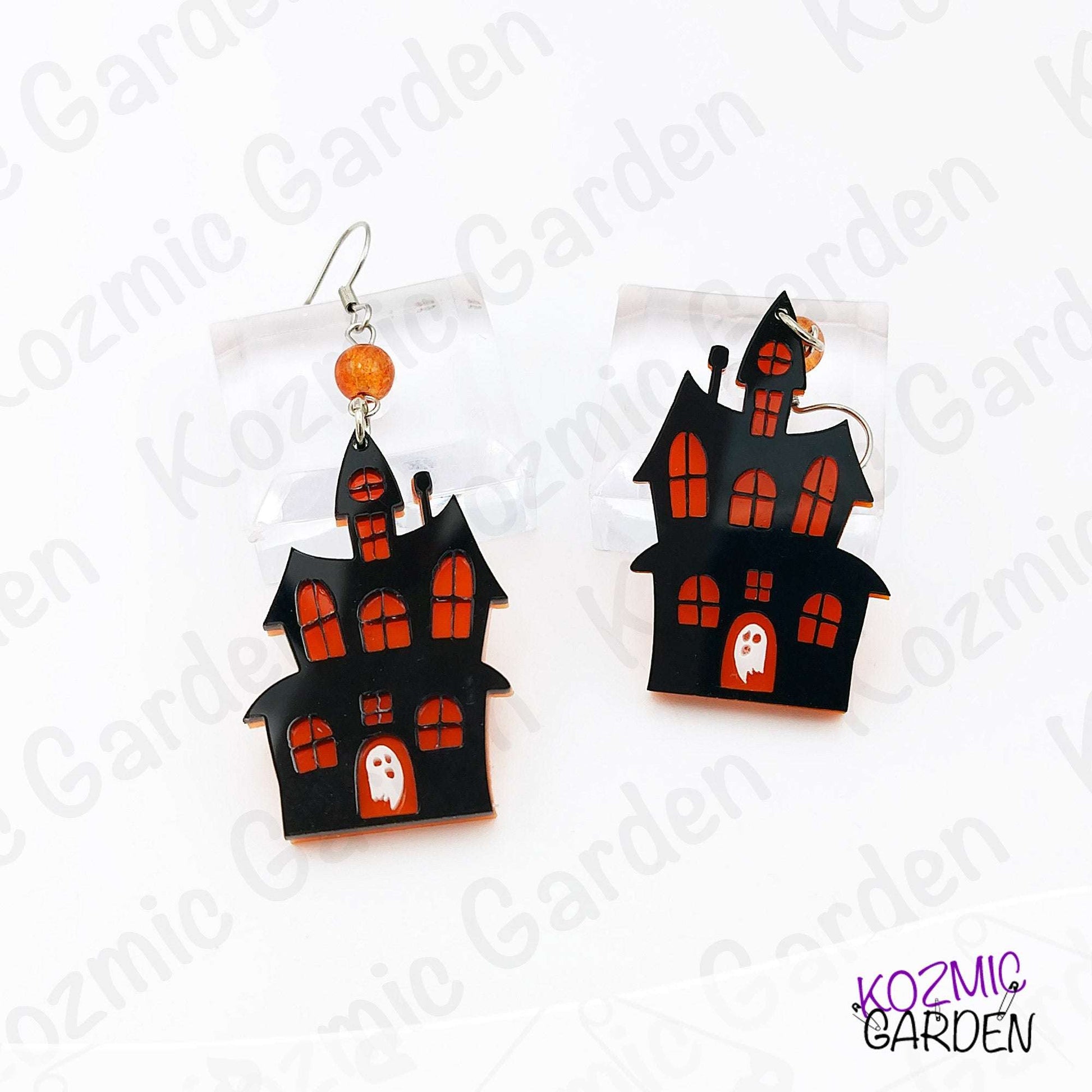 Spooky Haunted Mansion & Haunted House Earrings - Halloween Jewelry
