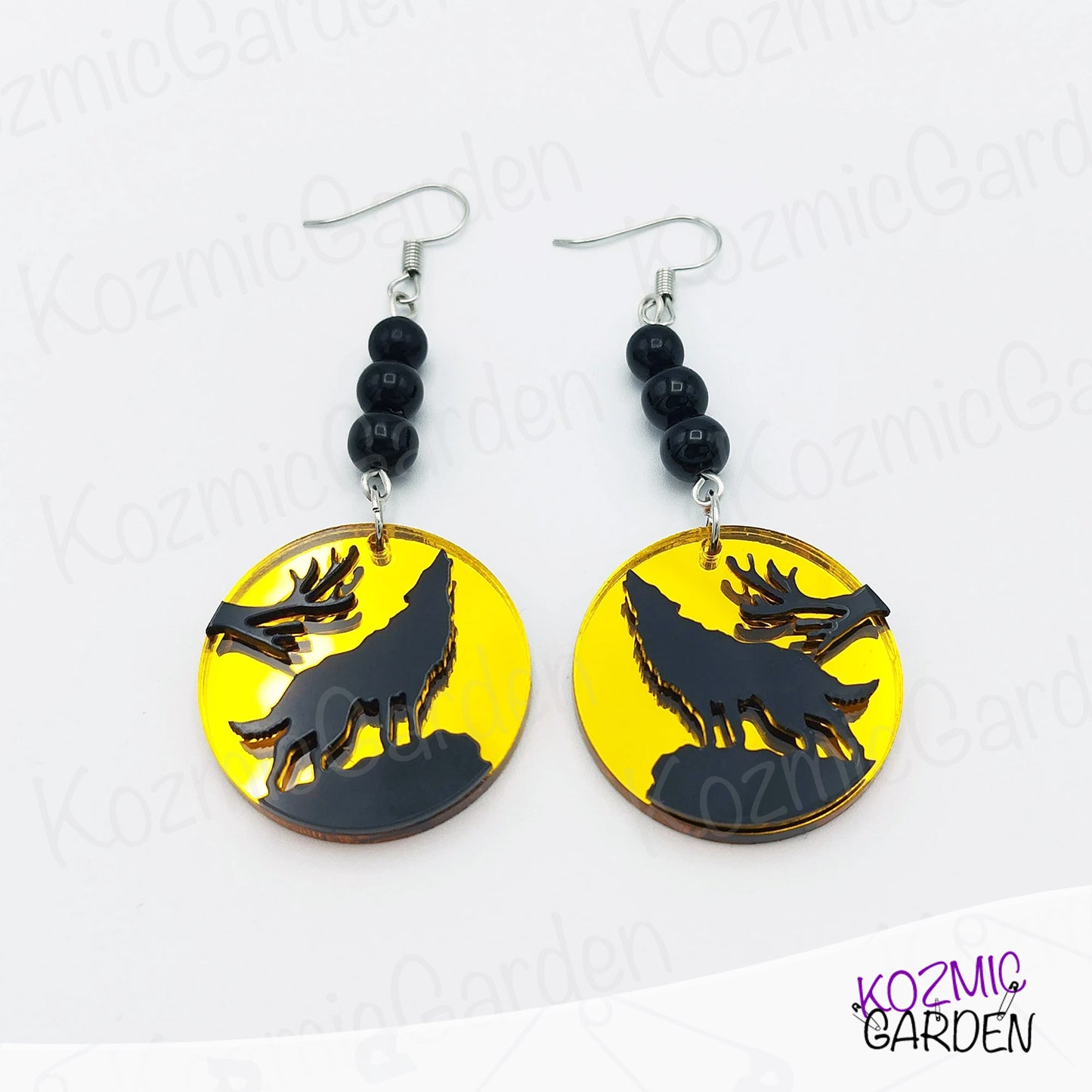 HOWLING WOLF EARRINGS | Unleash the magic of the night!