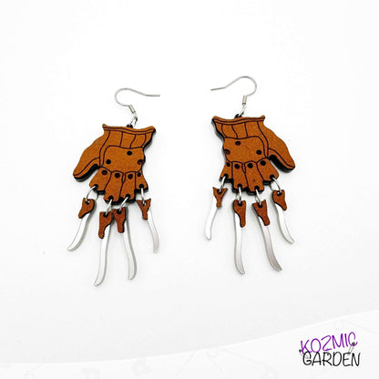 Freddy Krueger Gloves Earrings -  Dare to Dream with Freddy's razor-sharp glove