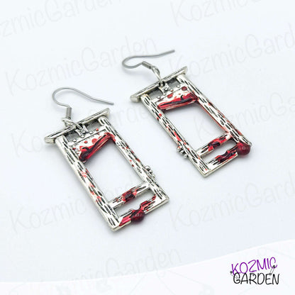 BLOODY GUILLOTINE EARRINGS | Off with Their Heads!