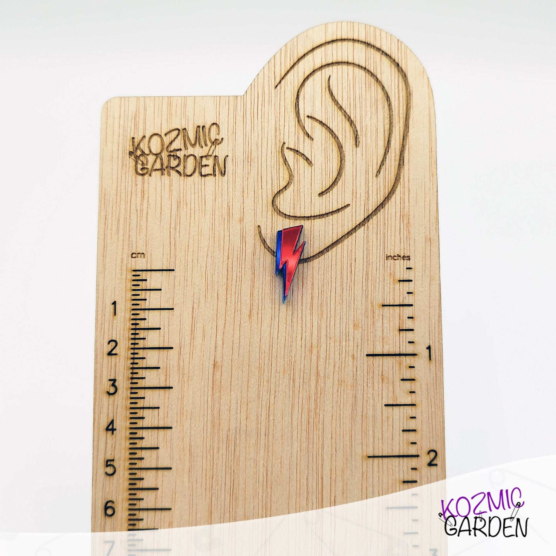 David Bowie Lightning Bolt Stud Earrings - Smile Like A Reptile!