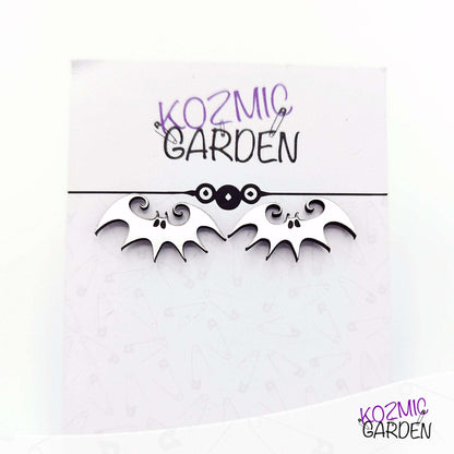 Tim Burton Style Bat Stud Earrings | Adopt these little quirky fellas!