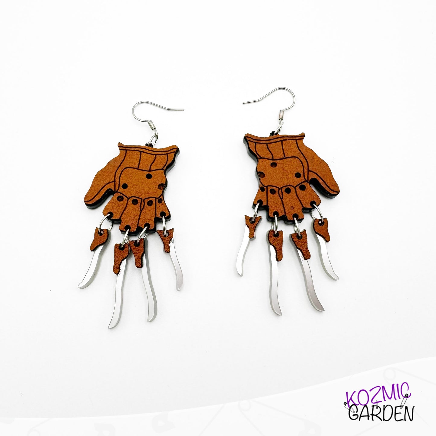 Freddy Krueger Gloves Earrings -  Dare to Dream with Freddy's razor-sharp glove