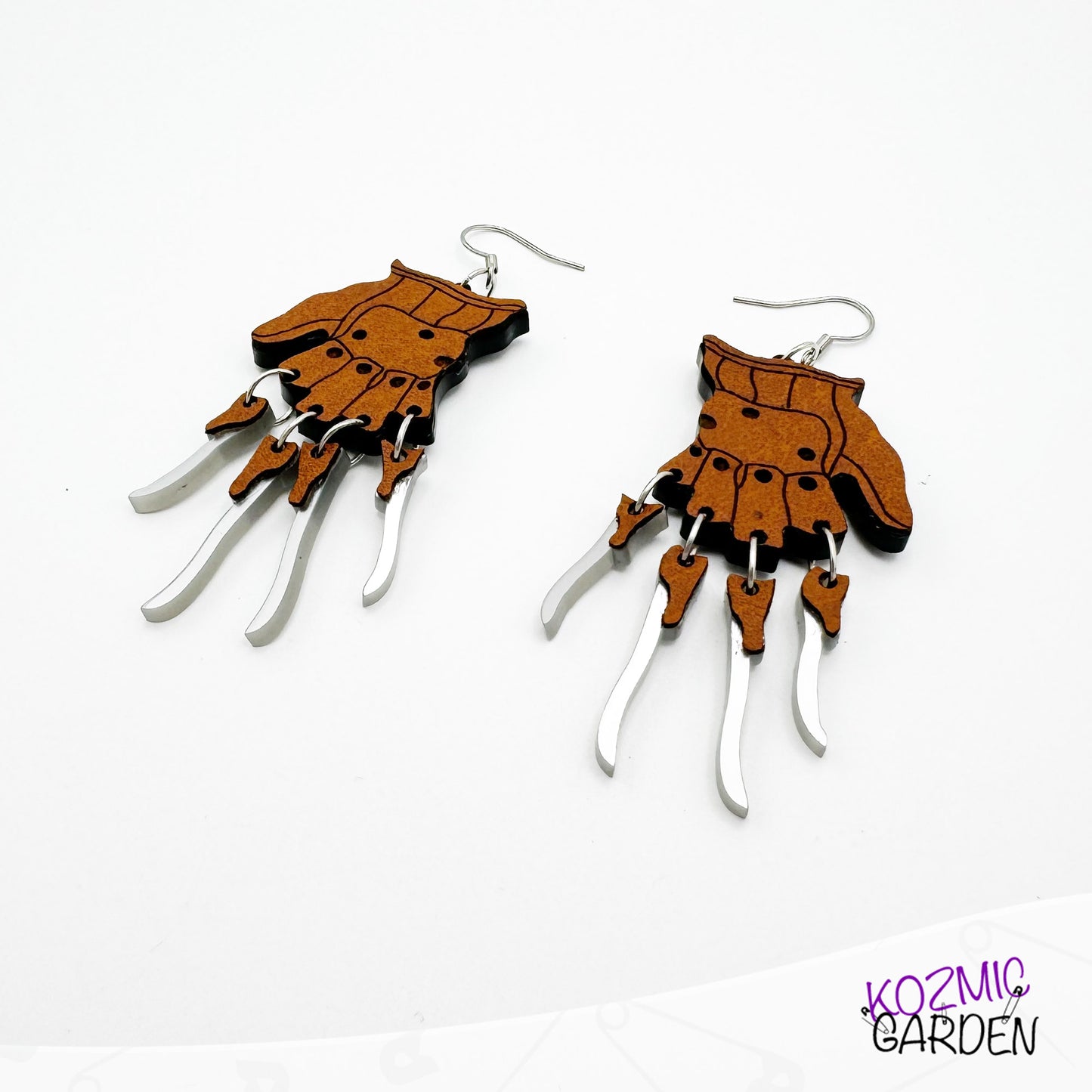 Freddy Krueger Gloves Earrings -  Dare to Dream with Freddy's razor-sharp glove