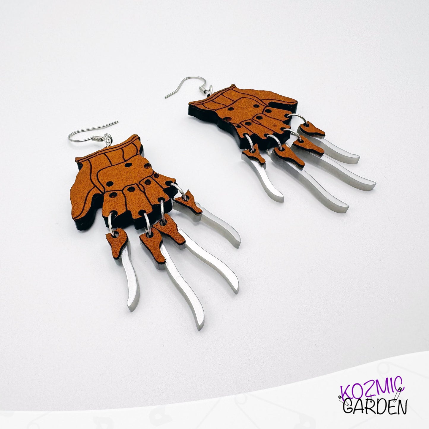 Freddy Krueger Gloves Earrings -  Dare to Dream with Freddy's razor-sharp glove