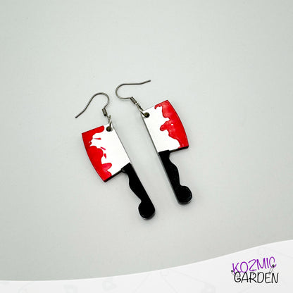 Bloody Knife, Saw and Butcher Knife Earrings | Unleash Your Inner Slasher!