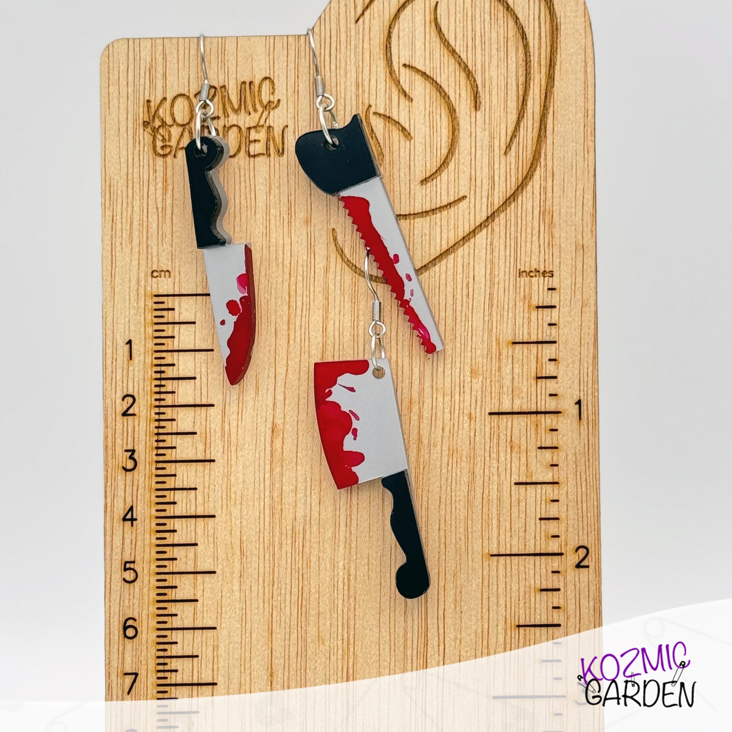 Bloody Knife, Saw and Butcher Knife Earrings | Unleash Your Inner Slasher!