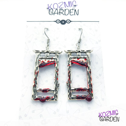 BLOODY GUILLOTINE EARRINGS | Off with Their Heads!