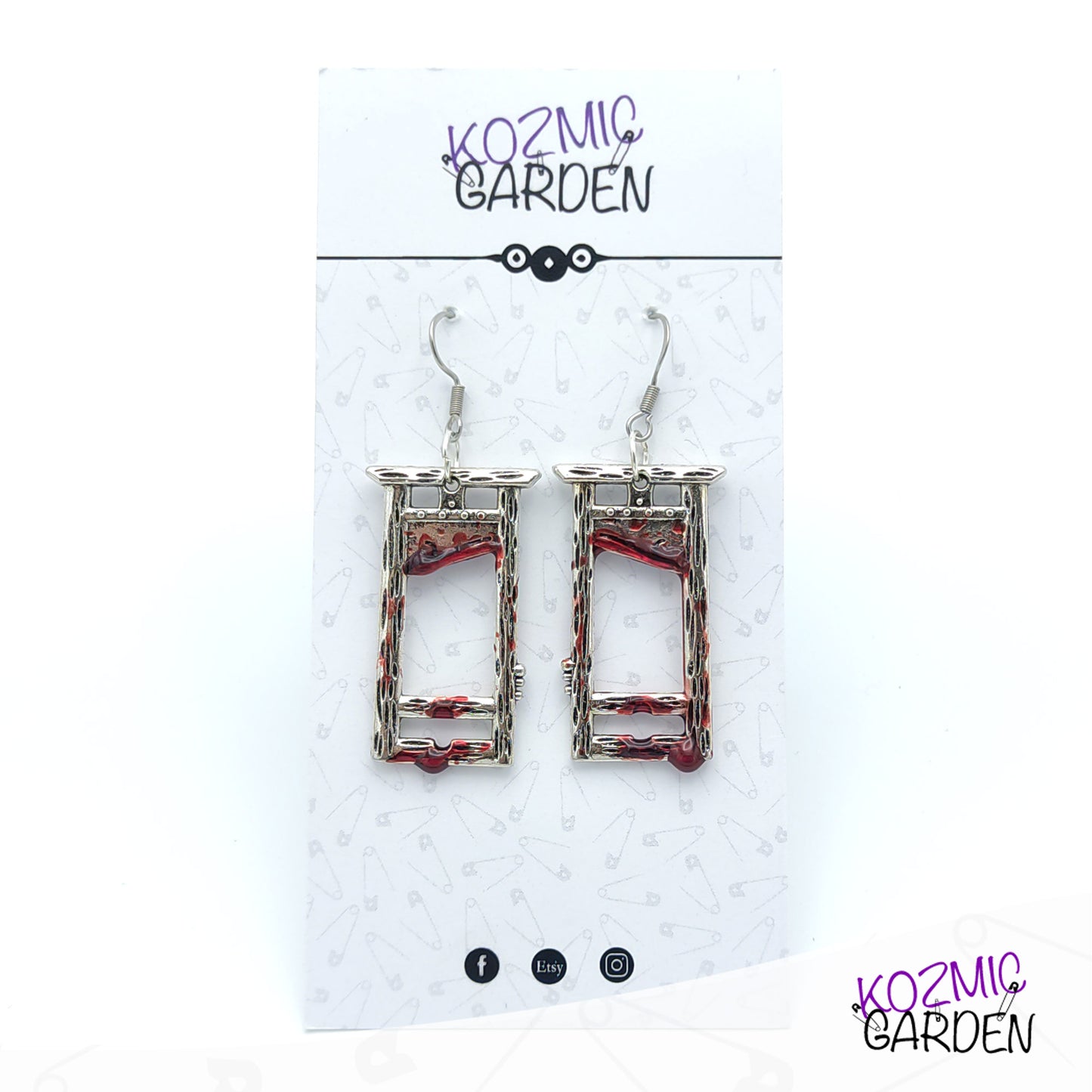 BLOODY GUILLOTINE EARRINGS | Off with Their Heads!