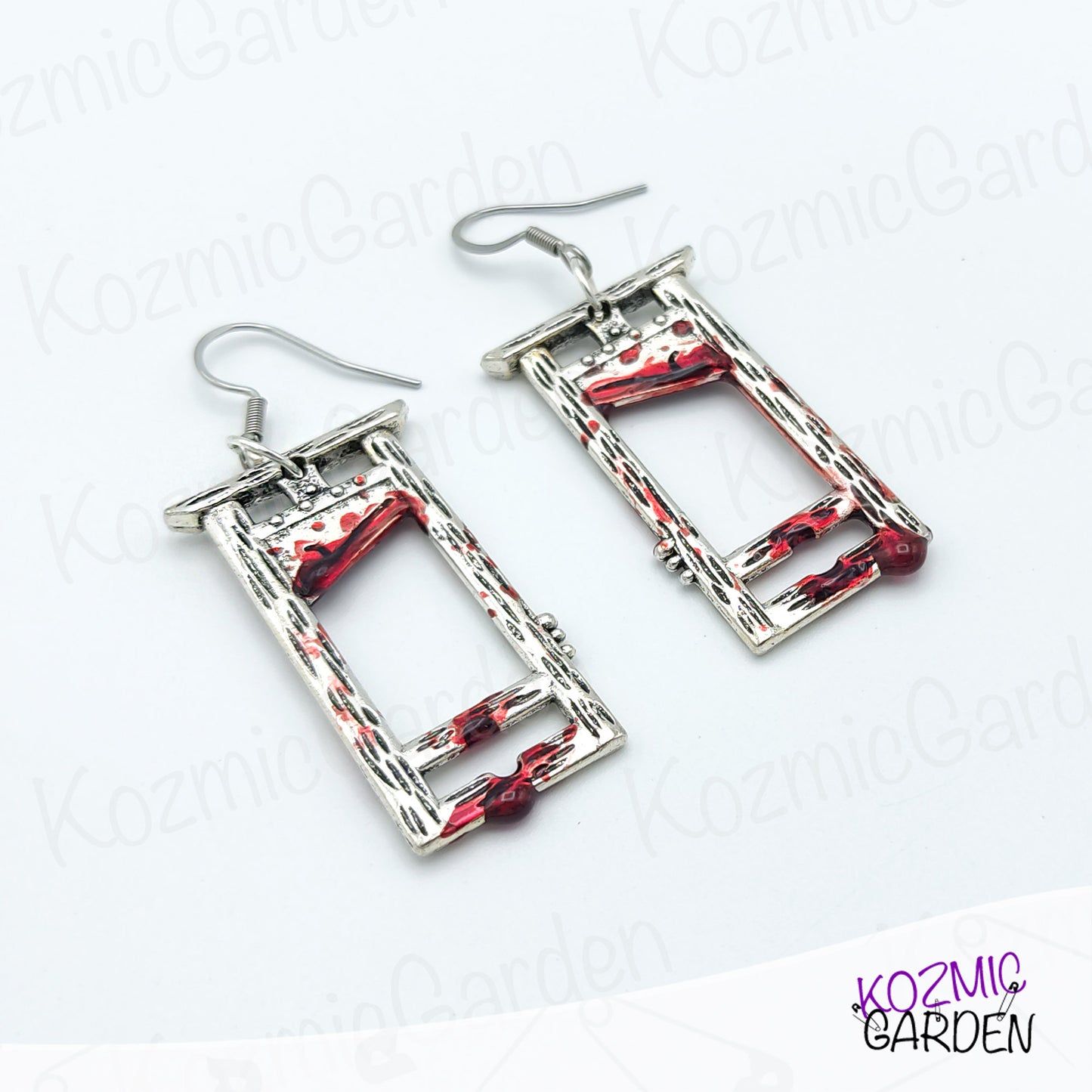 BLOODY GUILLOTINE EARRINGS | Off with Their Heads!