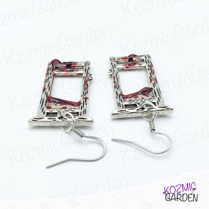 BLOODY GUILLOTINE EARRINGS | Off with Their Heads!