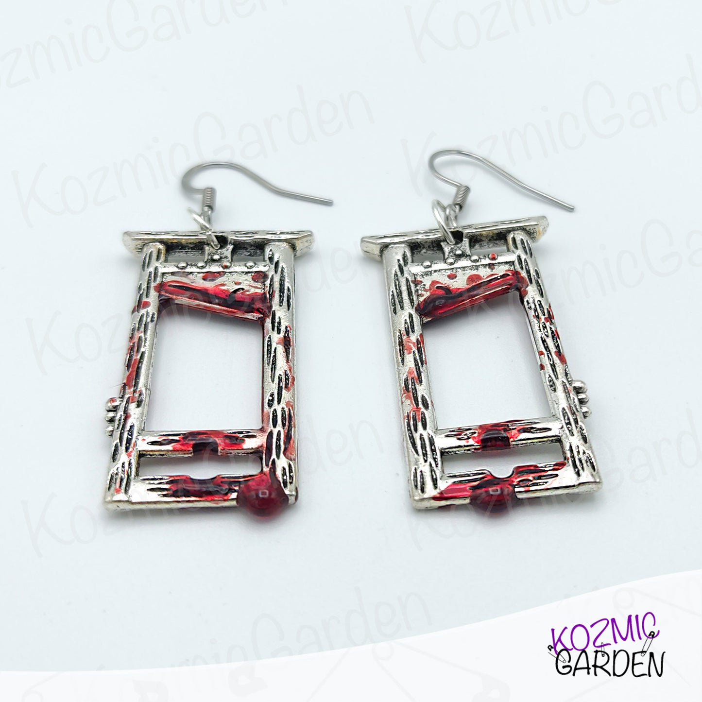 BLOODY GUILLOTINE EARRINGS | Off with Their Heads!