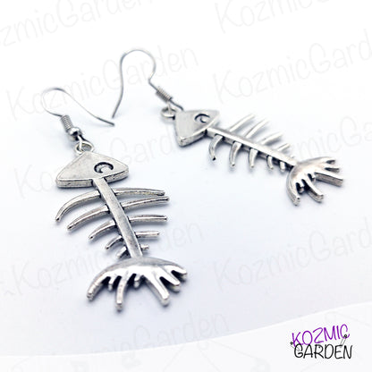 FISH BONE EARRINGS | Adopt a Sardine!