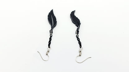 RAVEN FEATHER EARRINGS - Kozmic Garden