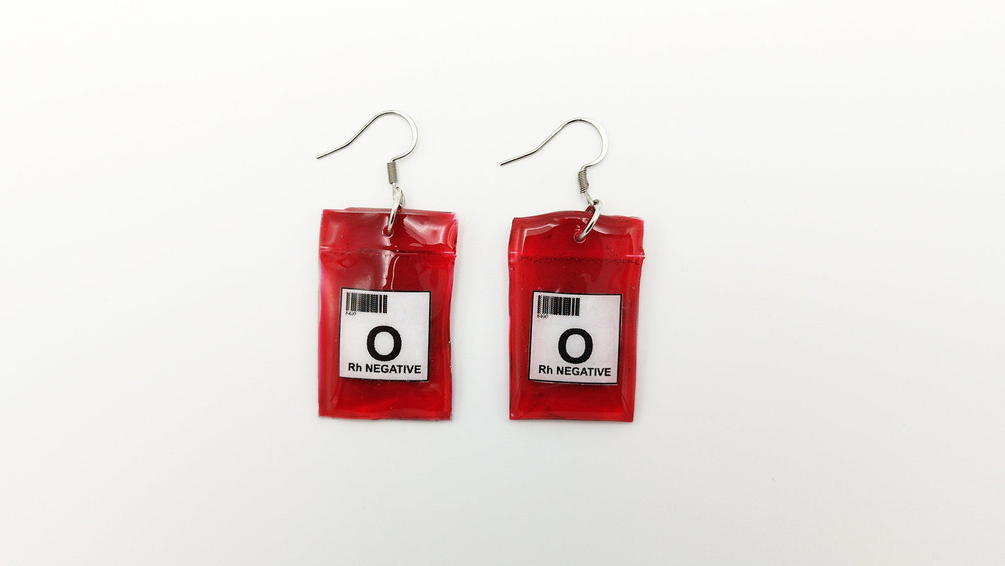 BLOOD BAG EARRINGS - Kozmic Garden