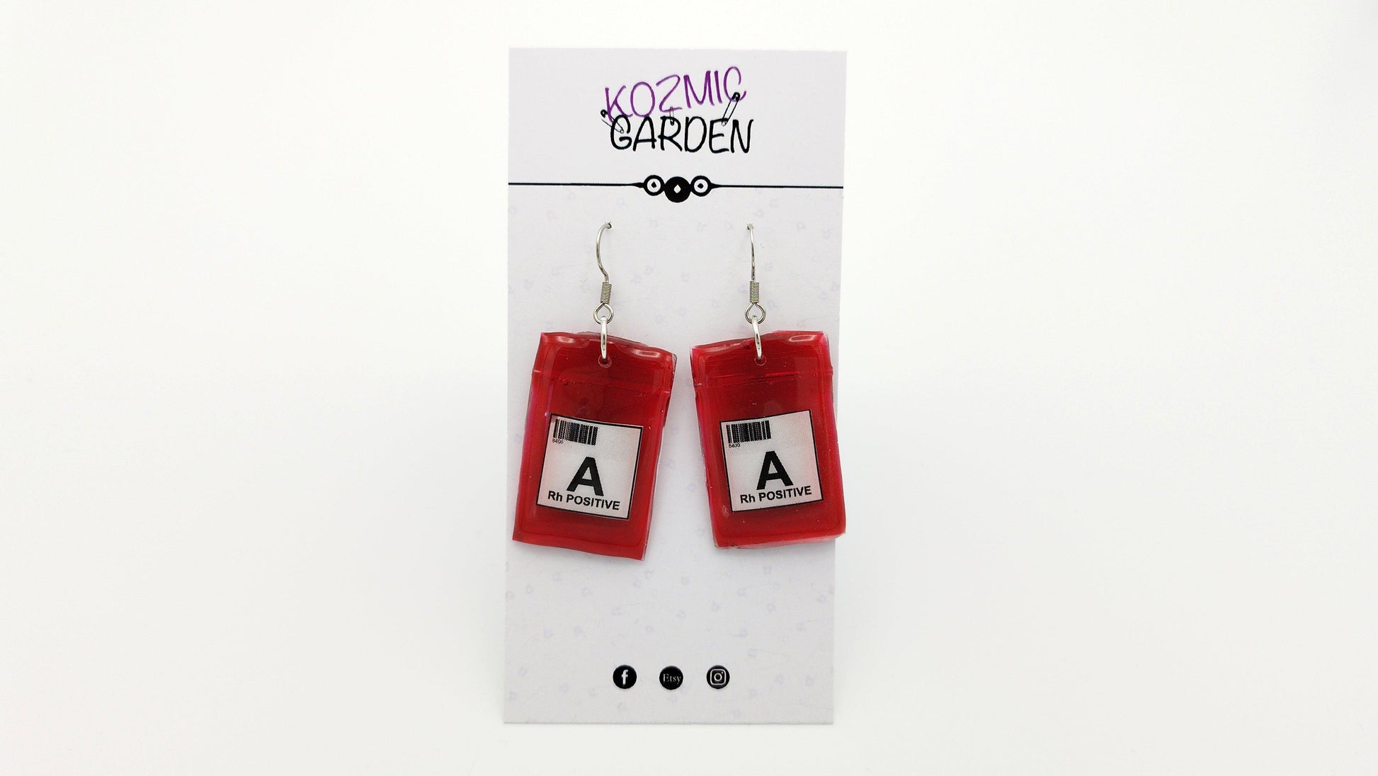 BLOOD BAG EARRINGS - Kozmic Garden