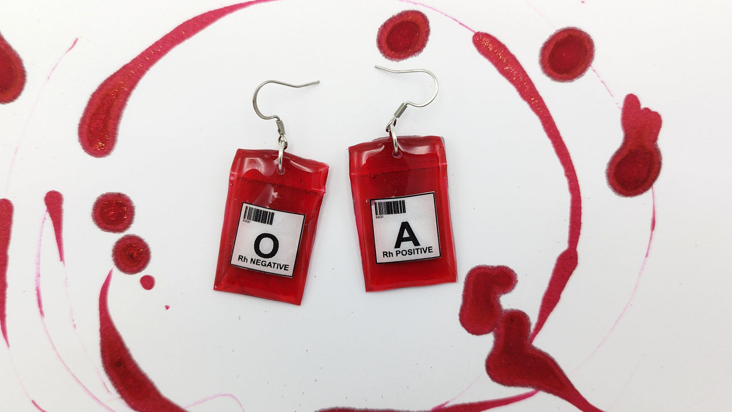 BLOOD BAG EARRINGS - Kozmic Garden