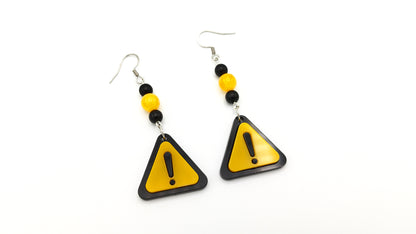 WARNING SIGN EARRINGS - Kozmic Garden