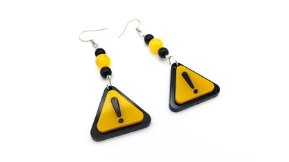 WARNING SIGN EARRINGS - Kozmic Garden