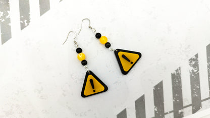 WARNING SIGN EARRINGS - Kozmic Garden