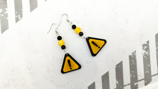 WARNING SIGN EARRINGS - Kozmic Garden